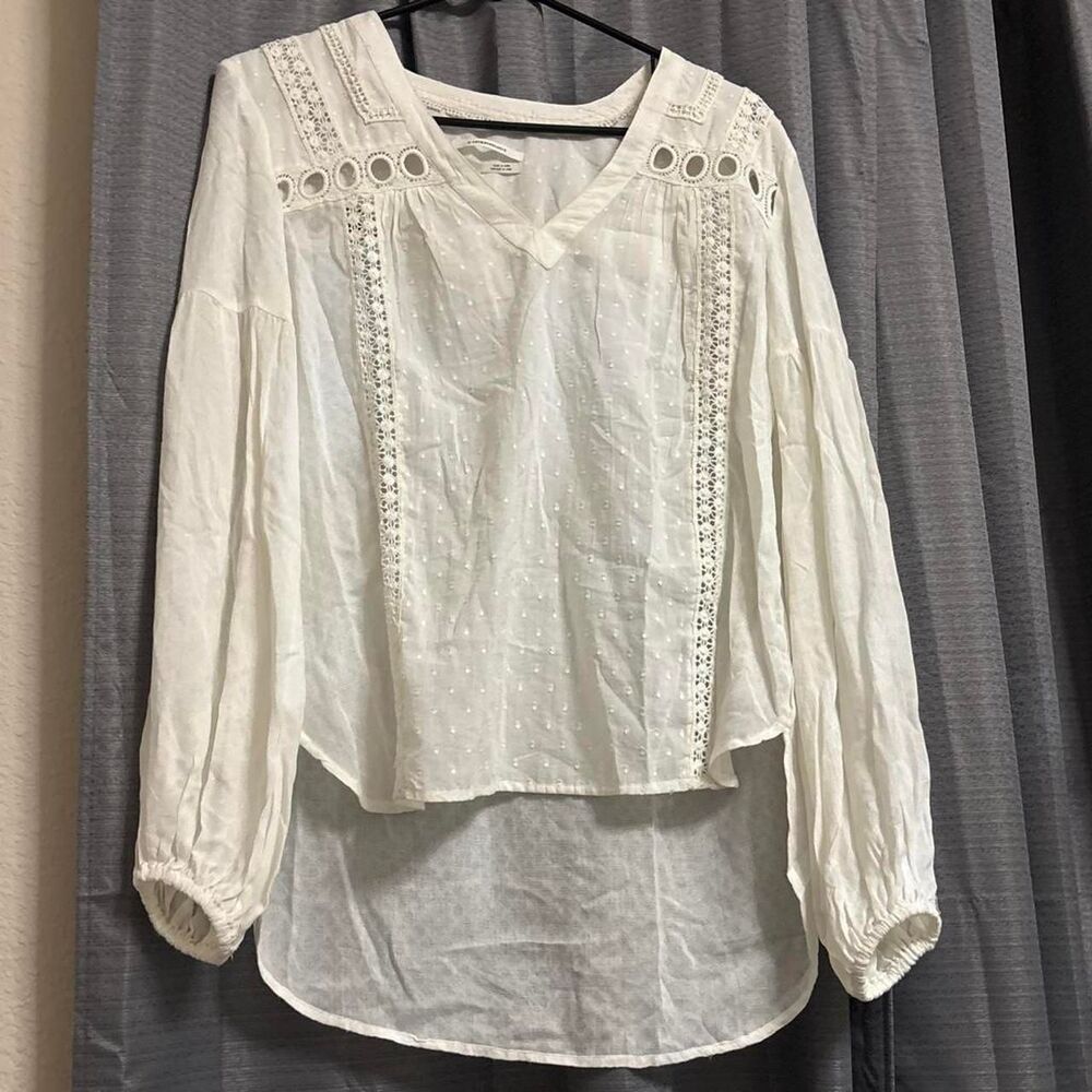Anthropologie Women's White and Cream Blouse - Picture 4 of 6